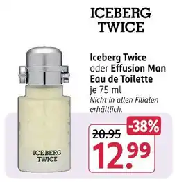 Rossmann Iceberg twice oder effusion man eau de toilette Angebot