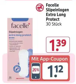 Rossmann Facelle slipeinlagen extra long protect Angebot
