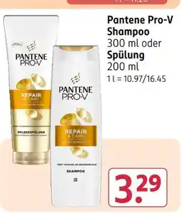 Rossmann Pantene pro-v shampoo oder spülung Angebot
