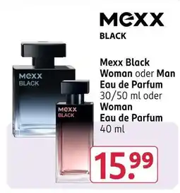 Rossmann Mexx black woman oder man eau de parfum Angebot