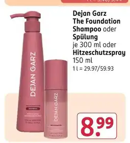 Rossmann Dejan garz shampoo oder spülung oder hitzeschutzspray Angebot
