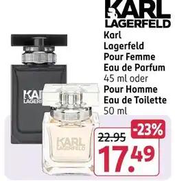 Rossmann Karl lagerfeld pour femme eau de parfum oder pour homme eau de toilette Angebot