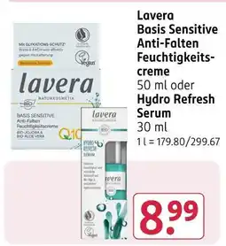 Rossmann Lavera basis sensitive anti-falten feuchtigkeitscreme Angebot