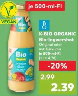 Kaufland K-BIO ORGANIC Bio-Ingwershot Angebot