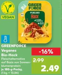 Kaufland GREENFORCE Veganes Bio-Hack Angebot