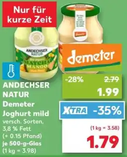 Kaufland ANDECHSER NATUR Demeter Joghurt mild Angebot