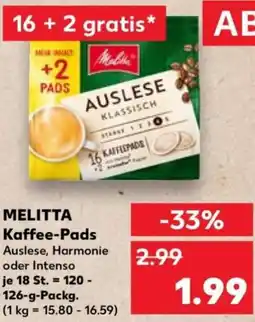 Kaufland MELITTA Kaffee-Pads Angebot