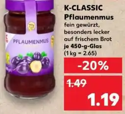 Kaufland K-CLASSIC Pflaumenmus Angebot