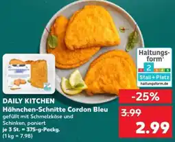 Kaufland DAILY KITCHEN Hähnchen-Schnitte Cordon Bleu Angebot