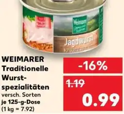 Kaufland WEIMARER Traditionelle Wurstspezialitäten Angebot