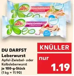 Kaufland DU DARFST Leberwurst Angebot