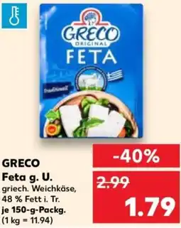 Kaufland GRECO Feta g. U. Angebot