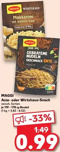Kaufland MAGGI Asia- oder Wirtshaus-Snack Angebot