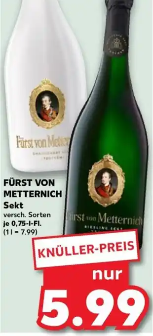 Kaufland FÜRST VON METTERNICH Sekt Angebot