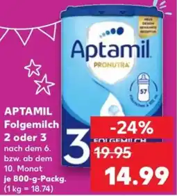 Kaufland APTAMIL Folgemilch 2 oder 3 Angebot