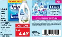 Kaufland LENOR Voll- oder Colorwaschmittel Angebot