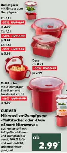 Kaufland CURVER Mikrowellen-Dampfgarer, Multikocher oder Dose Smart Microwave Angebot