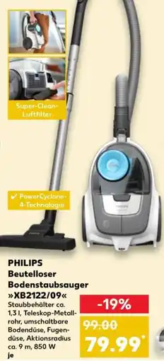 Kaufland PHILIPS Beutelloser Bodenstaubsauger XB2122/09 Angebot