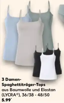 Kaufland ESMARA 3 Damen Spaghettiträger-Tops Angebot