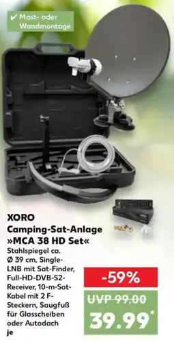 Kaufland XORO Camping-Sat-Anlage MCA 38 HD Set Angebot