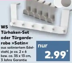 Kaufland W5 Türhaken-Set oder Türgarderobe Satin Angebot