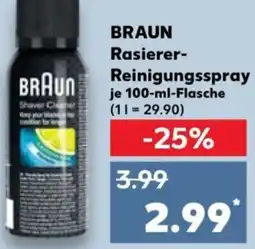 Kaufland BRAUN Rasierer Reinigungsspray Angebot