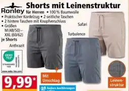 Norma Ronley Shorts mit Leinenstruktur Angebot