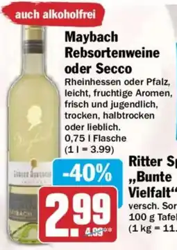 HIT Maybach Rebsortenweine oder Secco Angebot