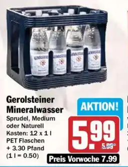 HIT Gerolsteiner Mineralwasser Angebot