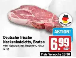 HIT Deutsche frische Nackenkoteletts, Braten Angebot