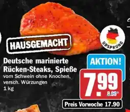 HIT Deutsche marinierte Rücken-Steaks, Spieße Angebot