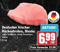 HIT Deutscher frischer Rückenbraten, Steaks Angebot