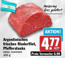 HIT Argentinisches frisches Rinderfilet, Pfeffersteaks Angebot