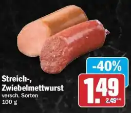 HIT Streich-, Zwiebelmettwurst Angebot
