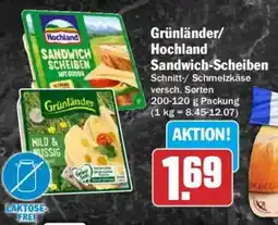 HIT Grünländer/ Hochland Sandwich-Scheiben Angebot