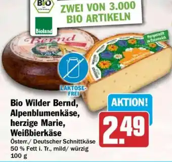 HIT Bio Wilder Bernd, Alpenblumenkäse, herzige Marie, Weißbierkäse Angebot