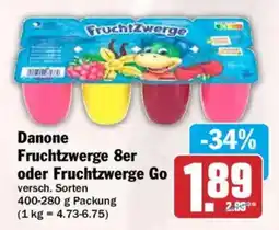 HIT Danone Fruchtzwerge Ser oder Fruchtzwerge Go Angebot