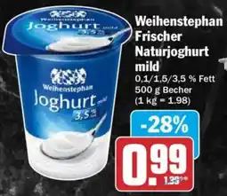 HIT Weihenstephan Frischer Naturjoghurt mild Angebot