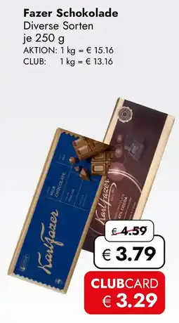 Travel Free Fazer Schokolade Angebot