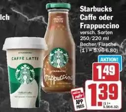 HIT Starbucks Caffe oder Frappuccino Angebot