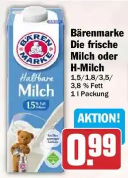 HIT Bärenmarke Die frische Milch oder H-Milch Angebot