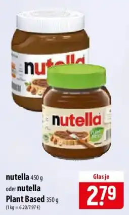 Famila Nord Ost nutella oder nutella Plant Based Angebot