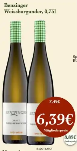 LPG Biomarkt Benzinger Weissburgunder Angebot