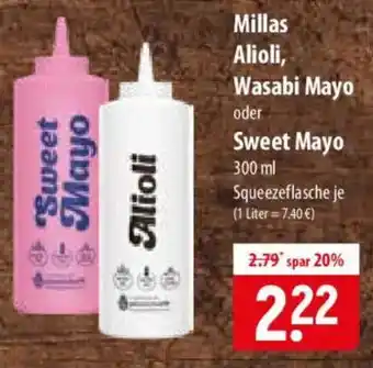 Famila Nord Ost Millas Alioli, Wasabi Mayo oder Sweet Mayo Angebot