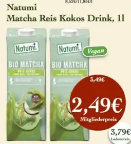 LPG Biomarkt Natumi Matcha Reis Kokos Drink Angebot