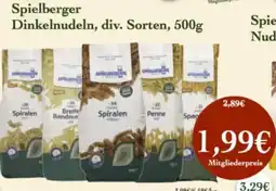 LPG Biomarkt Spielberger Dinkelnudeln Angebot