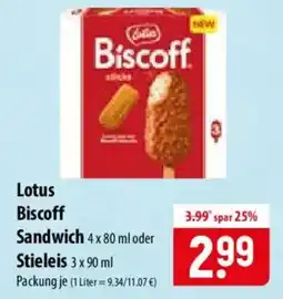 Famila Nord Ost Lotus Biscoff Sandwich oder Stieleis Angebot