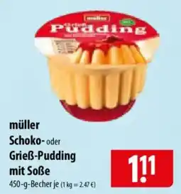 Famila Nord Ost müller Schoko- oder Grieẞ-Pudding mit Soße Angebot