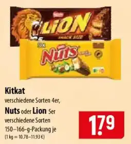 Famila Nord Ost Kitkat, Nuts oder Lion Angebot