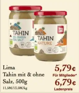 LPG Biomarkt Lima Tahin mit & ohne Salz Angebot